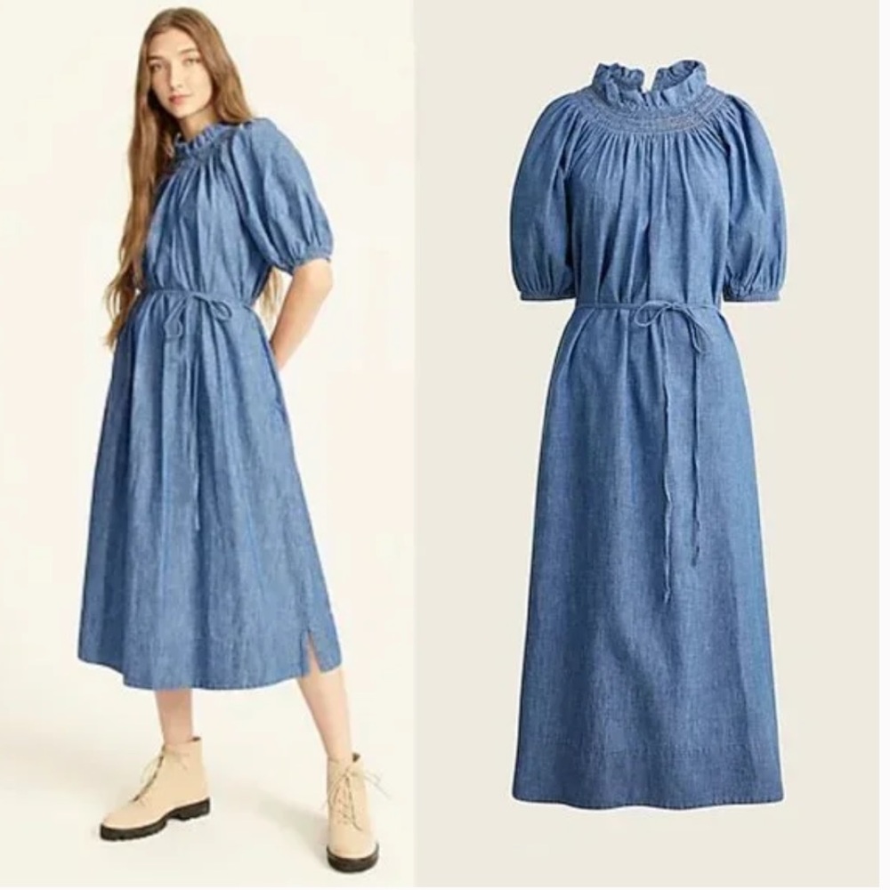 J. Crew Blue Midi Dress